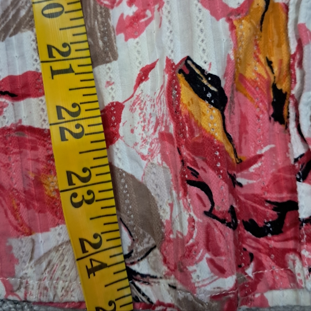 Kim Rogers 16p Cotton Floral Button-Up Blouse Shirt Top Ladies EUC - Picture 4 of 16